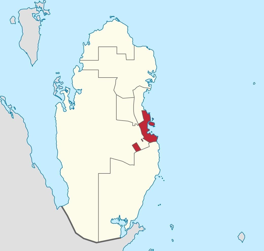 Kartta doha qatar sijainti maailmassa