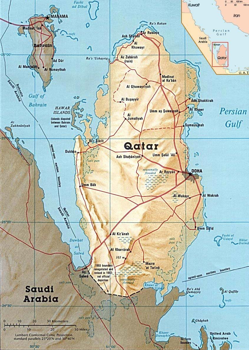 Kartta qatar saaret