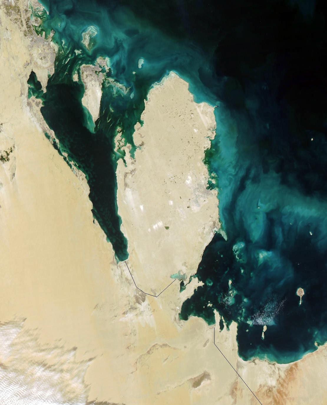 Kartta qatar satelliitti