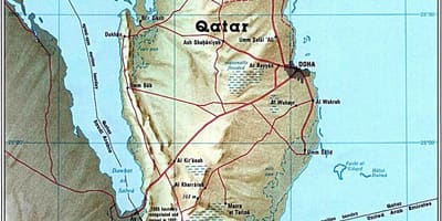 Kartta qatar fyysinen
