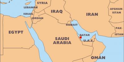 Maailman kartta qatar sijainti