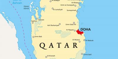 Qatar kartta kaupungit
