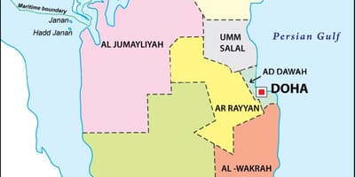 Kartta qatar alueella