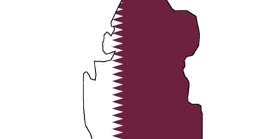Kartta qatar lippu